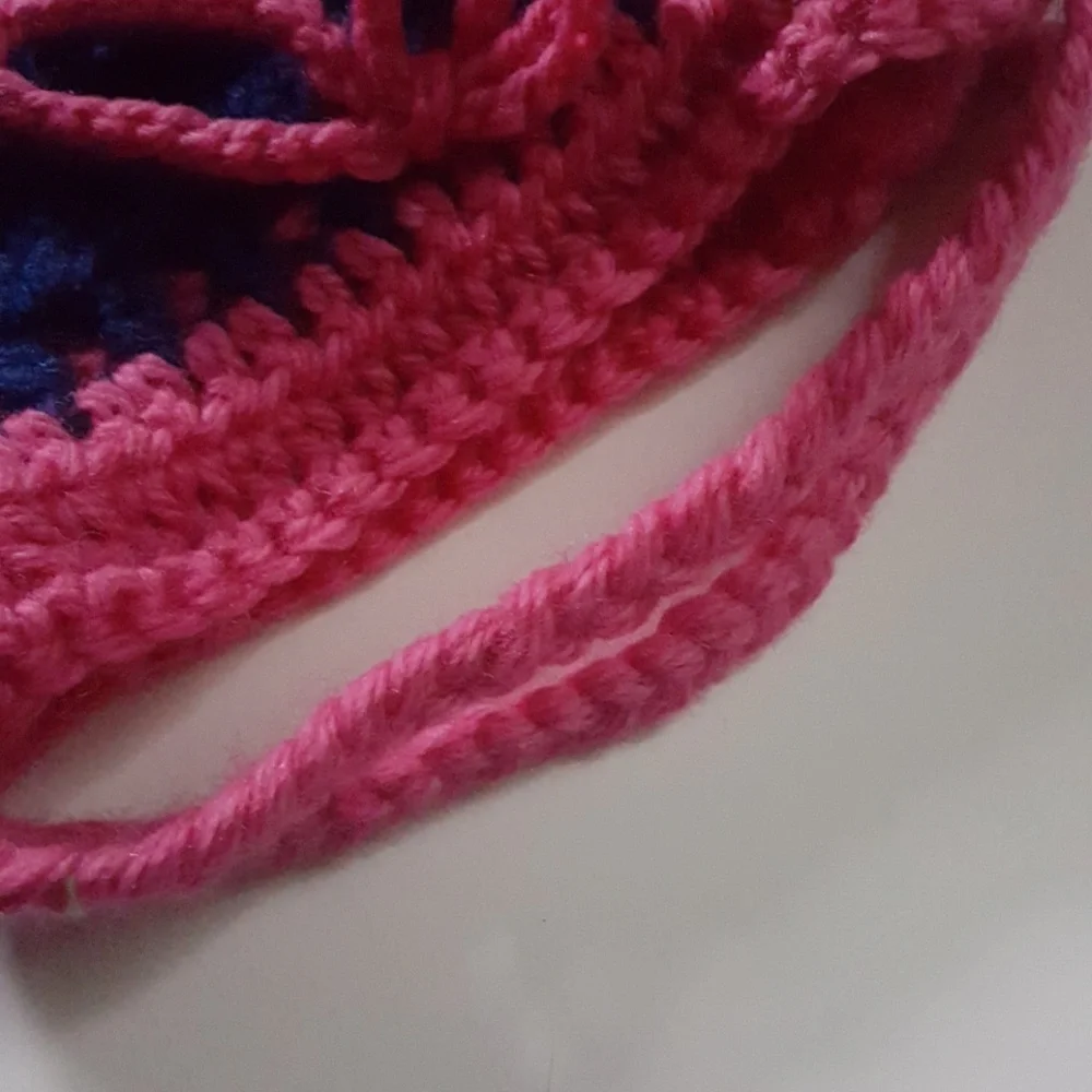 Girls Hand Crocheted Small Flower Hand Purse